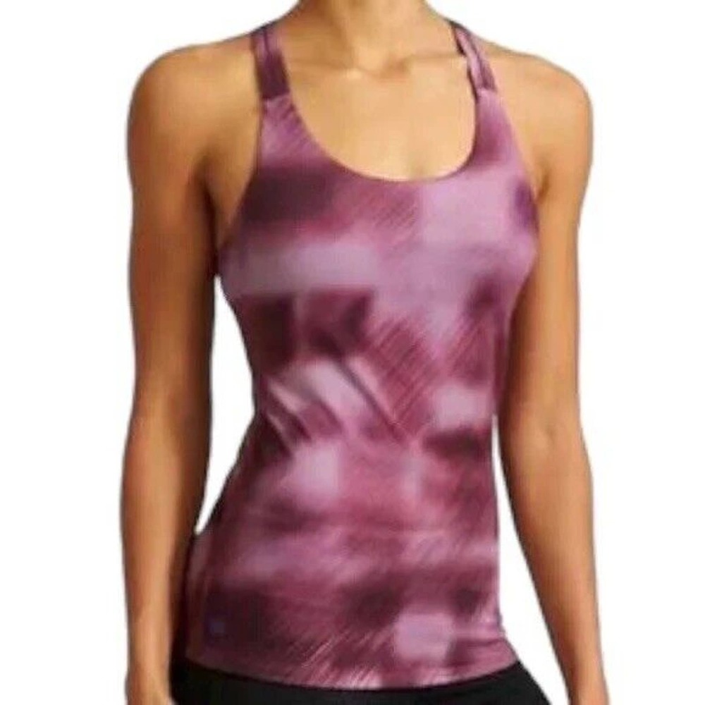Athleta Top Women’s Extra Small Alpine Optimism Tank Top Built In Bra Purple
